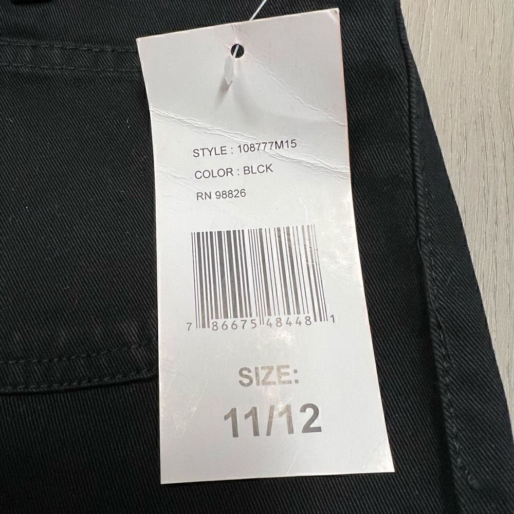 NWT vintage deadstock Y2k Jordache Black Button up Short Size 11/12 - Picture 10 of 14
